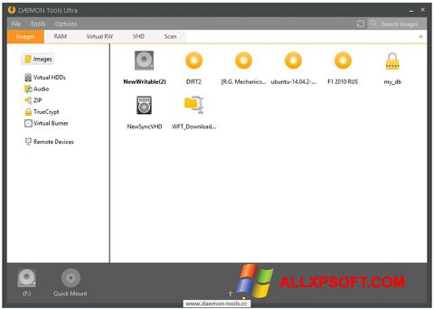 Capture d'écran DAEMON Tools Ultra pour Windows XP