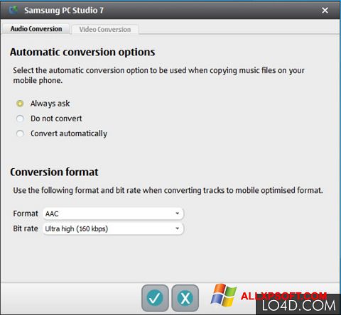 Capture d'écran Samsung PC Studio pour Windows XP