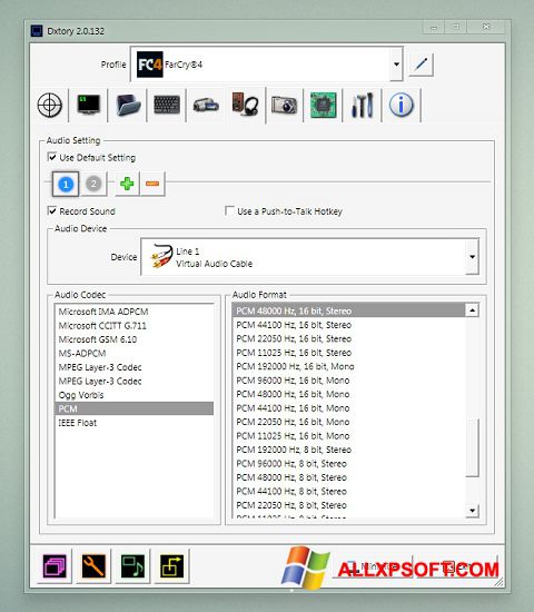 Capture d'écran Dxtory pour Windows XP