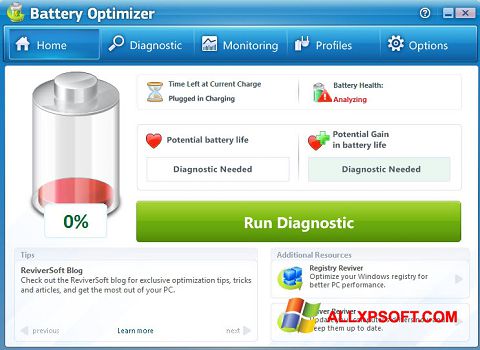 Capture d'écran Battery Optimizer pour Windows XP