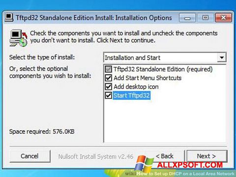 Capture d'écran Tftpd32 pour Windows XP