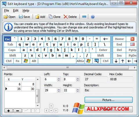 Capture d'écran Virtual Keyboard pour Windows XP
