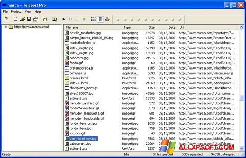 Capture d'écran Teleport Pro pour Windows XP