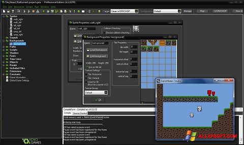 Capture d'écran GameMaker: Studio pour Windows XP
