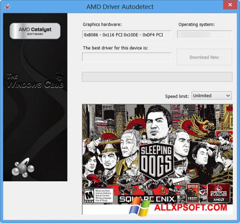 Capture d'écran AMD Driver Autodetect pour Windows XP