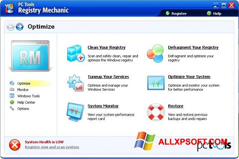 Capture d'écran Registry Mechanic pour Windows XP