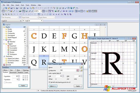 Capture d'écran Font Creator pour Windows XP