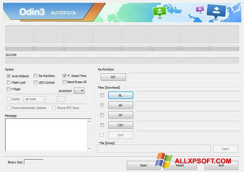 Capture d'écran Odin pour Windows XP