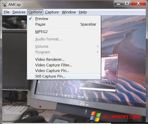 Capture d'écran AMCap pour Windows XP