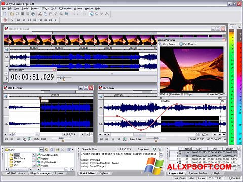 Capture d'écran Sound Forge pour Windows XP
