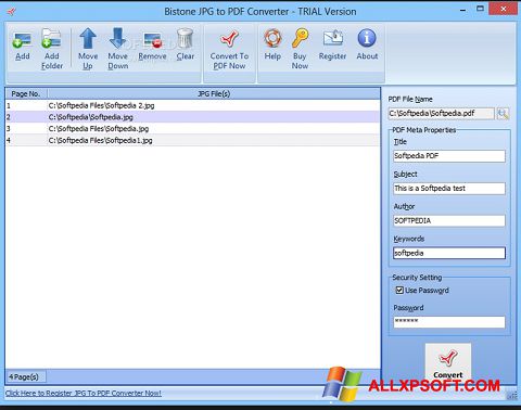 Capture d'écran Image To PDF Converter pour Windows XP