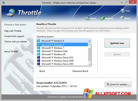 Capture d'écran Throttle pour Windows XP