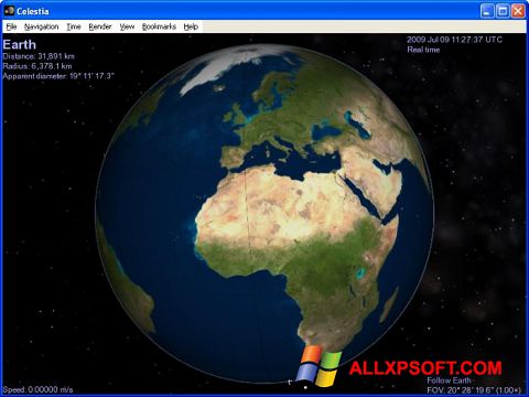 Capture d'écran Celestia pour Windows XP