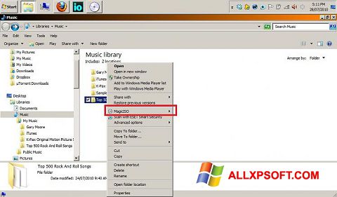 Capture d'écran MagicISO pour Windows XP