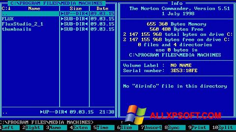 Capture d'écran Norton Commander pour Windows XP