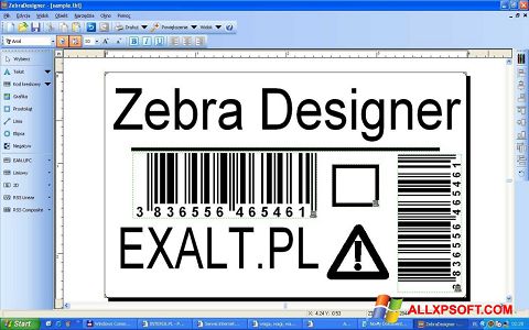 Capture d'écran Zebra Designer pour Windows XP