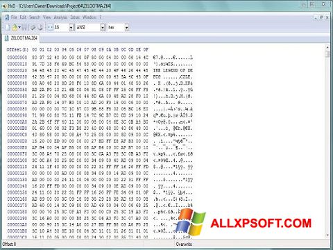 Capture d'écran HxD Hex Editor pour Windows XP