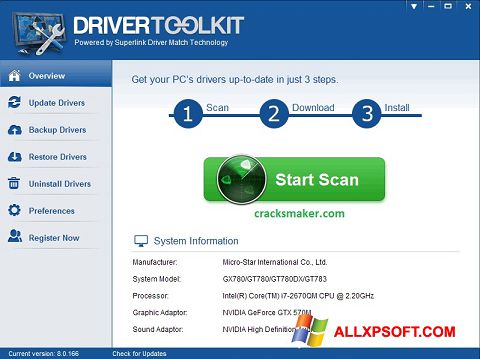 Capture d'écran Driver Toolkit pour Windows XP