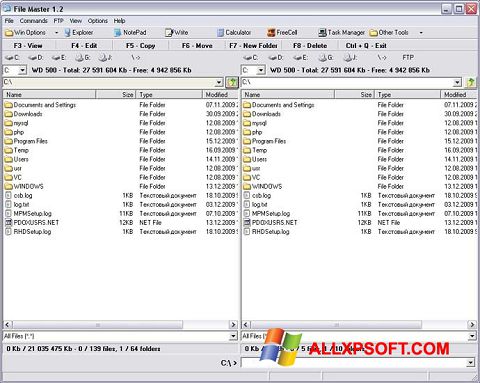 Capture d'écran File Master pour Windows XP