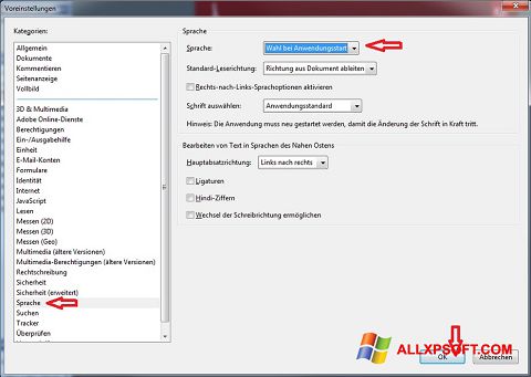 Capture d'écran Adobe Reader pour Windows XP