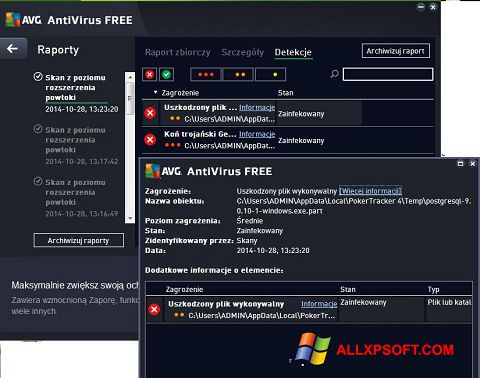 Capture d'écran AVG AntiVirus Free pour Windows XP