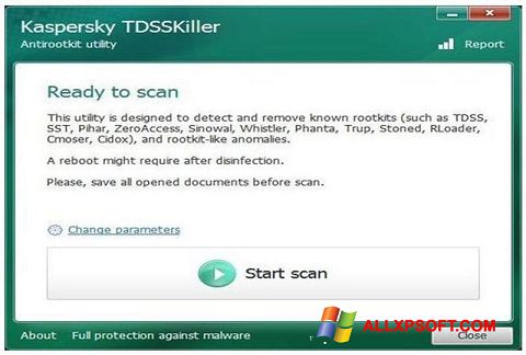 Capture d'écran Kaspersky TDSSKiller pour Windows XP