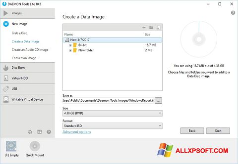 Capture d'écran DAEMON Tools Lite pour Windows XP