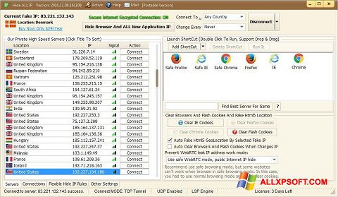 Capture d'écran Hide ALL IP pour Windows XP