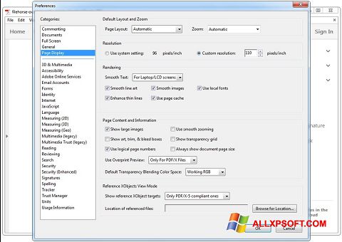 Capture d'écran Adobe Acrobat Reader DC pour Windows XP