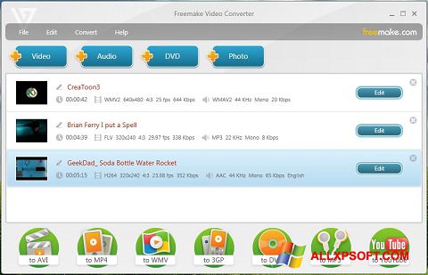 Capture d'écran Freemake Video Converter pour Windows XP