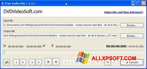 Capture d'écran Free Audio Dub pour Windows XP