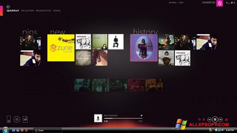 Capture d'écran Zune pour Windows XP