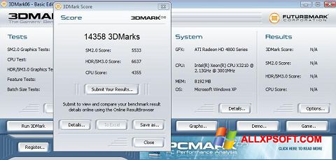 Capture d'écran 3DMark06 pour Windows XP