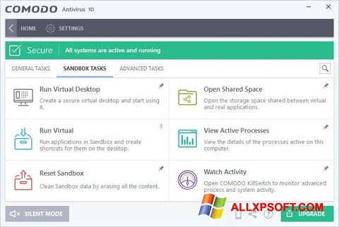 Capture d'écran Comodo Antivirus pour Windows XP