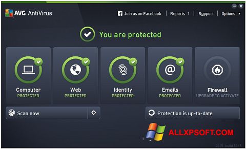 Capture d'écran AVG AntiVirus Pro pour Windows XP