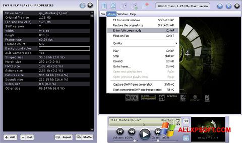 Capture d'écran FLV Player pour Windows XP