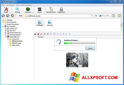 Capture d'écran RS File Recovery pour Windows XP