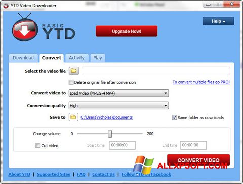 Capture d'écran YTD Video Downloader pour Windows XP