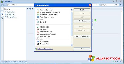 Capture d'écran Lingoes pour Windows XP