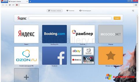 Capture d'écran Opera Next pour Windows XP