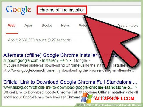 Capture d'écran Google Chrome Offline Installer pour Windows XP
