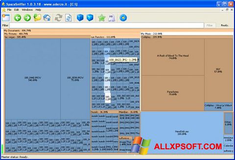 Capture d'écran SpaceSniffer pour Windows XP