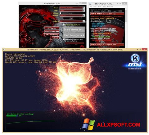 Capture d'écran MSI Kombustor pour Windows XP