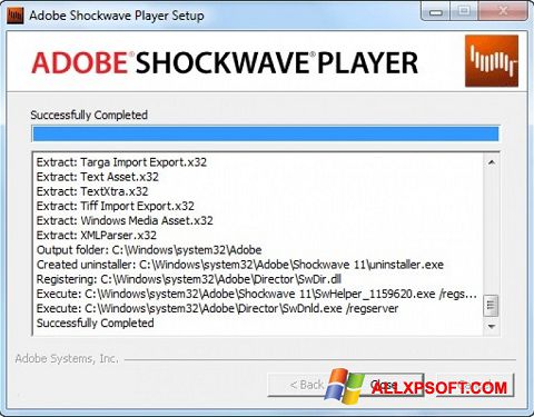 Capture d'écran Shockwave Player pour Windows XP