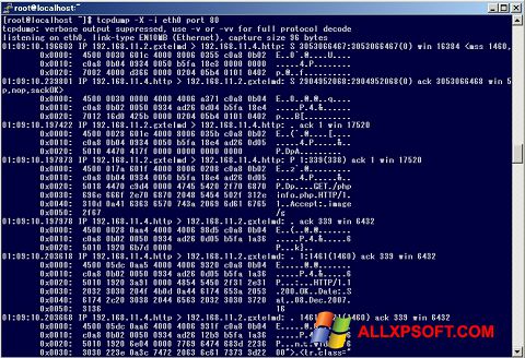 Capture d'écran TCPDUMP pour Windows XP
