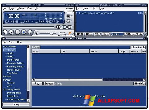 Capture d'écran Winamp Lite pour Windows XP