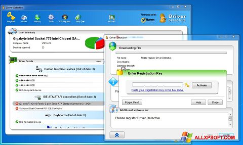 Capture d'écran Driver Detective pour Windows XP