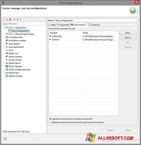 Capture d'écran Eclipse pour Windows XP