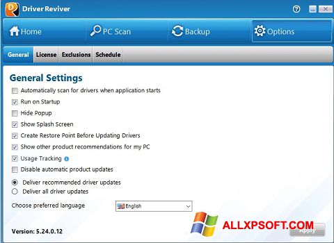 Capture d'écran Driver Reviver pour Windows XP