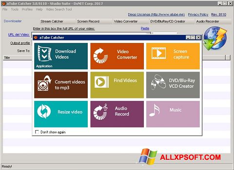 Capture d'écran aTube Catcher pour Windows XP